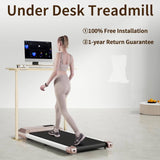 Quiet Fitness Innovation: DeerRun Walking Pad Treadmill 2.5hp - 2 in 1 Walking and Jogging Experience, Under Desk Fitness Revolution: DeerRun Walking Pad Treadmill - Ultra-Quiet with Remote Control,