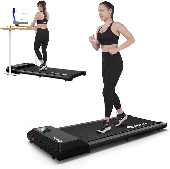 Quiet Fitness Innovation: DeerRun Walking Pad Treadmill 2.5hp - 2 in 1 Walking and Jogging Experience, Under Desk Fitness Revolution: DeerRun Walking Pad Treadmill - Ultra-Quiet with Remote Control,