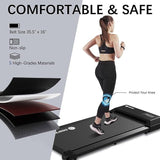 Quiet Fitness Innovation: DeerRun Walking Pad Treadmill 2.5hp - 2 in 1 Walking and Jogging Experience, Under Desk Fitness Revolution: DeerRun Walking Pad Treadmill - Ultra-Quiet with Remote Control,