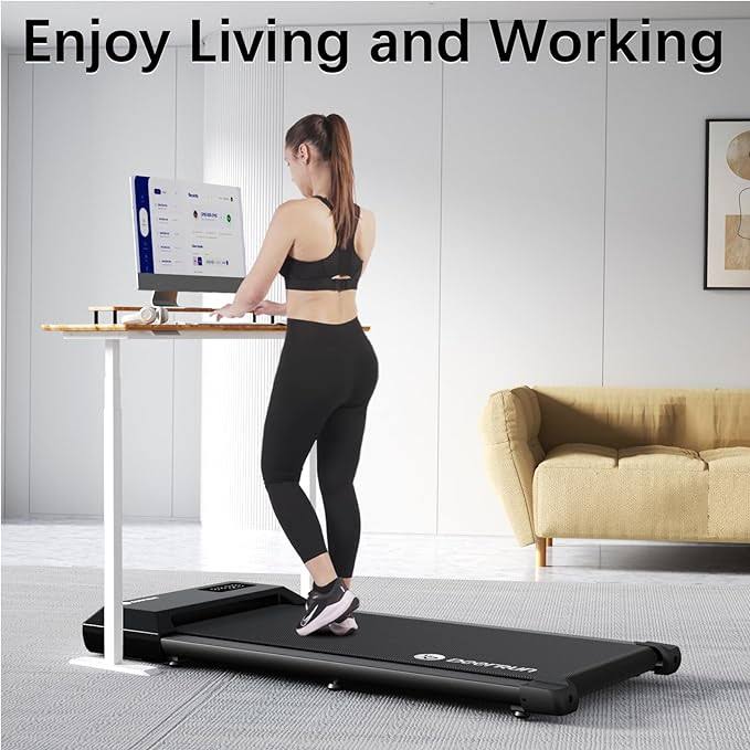 Quiet Fitness Innovation: DeerRun Walking Pad Treadmill 2.5hp - 2 in 1 Walking and Jogging Experience, Under Desk Fitness Revolution: DeerRun Walking Pad Treadmill - Ultra-Quiet with Remote Control,