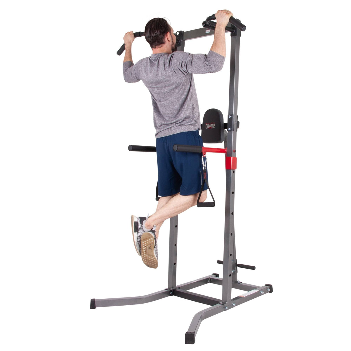 Powerful Fitness Hub: Body Flex Sports Champ Multi-function Adjustable Power Tower, Versatile Workout Station: Body Flex Sports Champ Fitness Power Tower - Adjustable and Multi-functional, Champion Your Fitness Journey