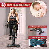 Home Fitness Excellence: Exercise Bike with 330lbs Weight Capacity, Silent Belt Drive, and Tablet Holder, Silent Strength: Stationary Bikes for Home - 330lbs Capacity, Quiet Belt Drive, LCD Monitor,Total Home Workout: Indoor Cycling Bike