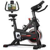 Home Fitness Excellence: Exercise Bike with 330lbs Weight Capacity, Silent Belt Drive, and Tablet Holder, Silent Strength: Stationary Bikes for Home - 330lbs Capacity, Quiet Belt Drive, LCD Monitor,Total Home Workout: Indoor Cycling Bike